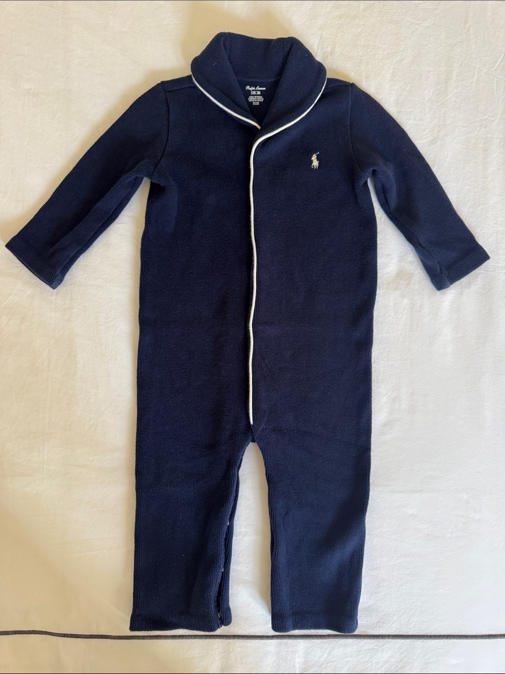 Baby Ralph Lauren shawl-collar coverall